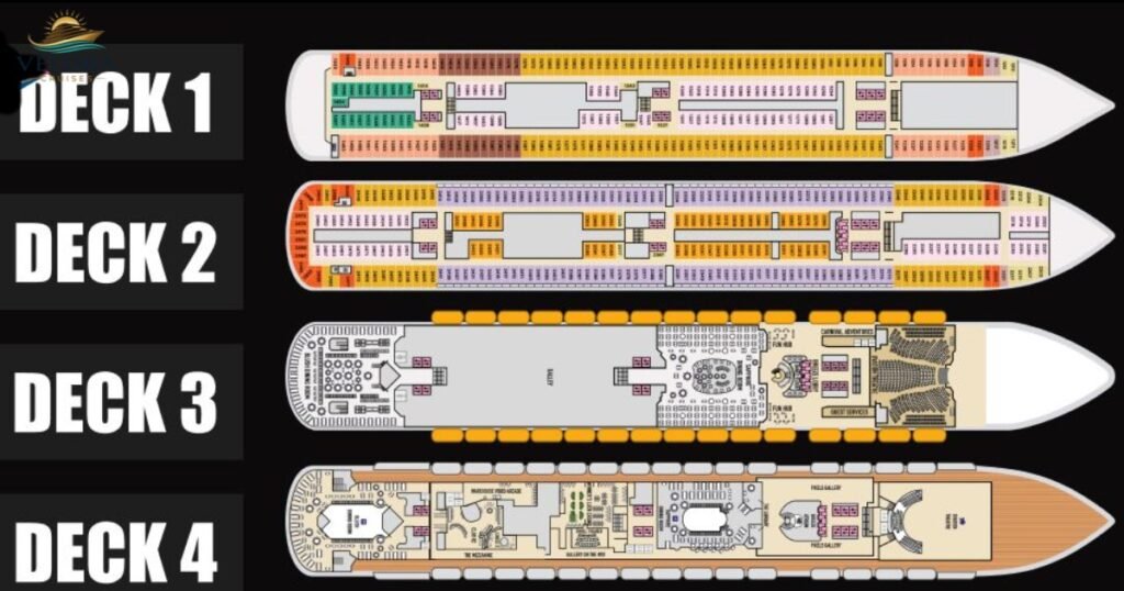 Carnival Breeze Deck plans 1 To 4