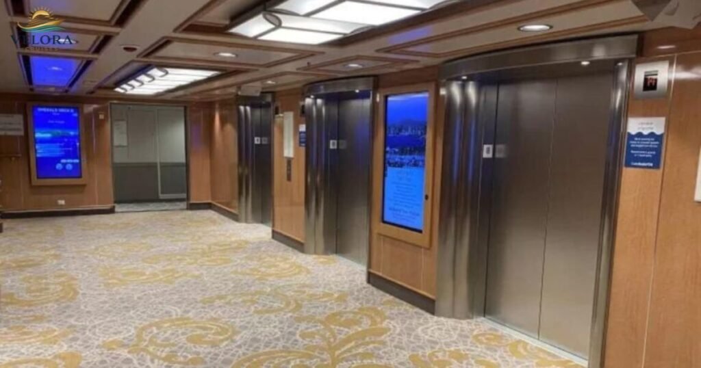 Cabins near elevators